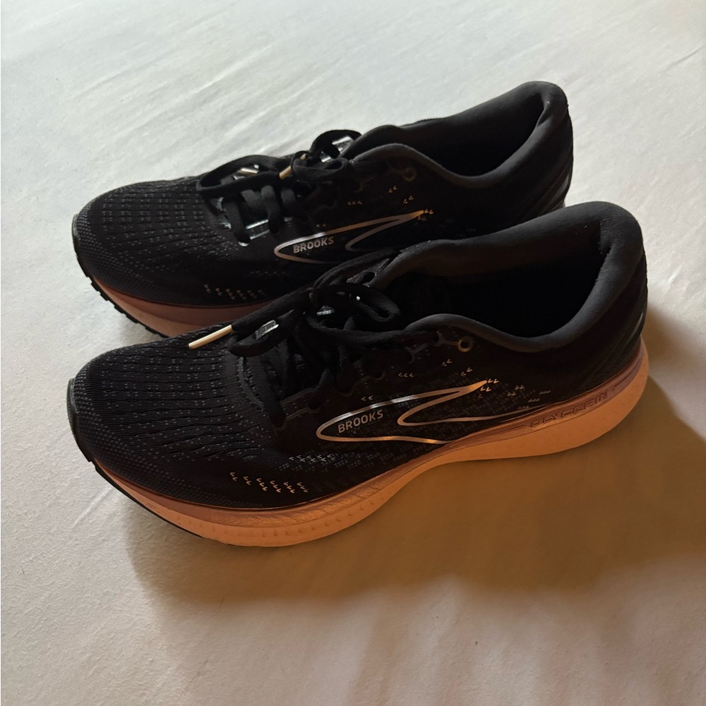 Brooks Black and White Athletic Shoes